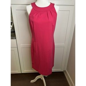 Ann Taylor Pink Tailored Summer Dress with Pockets Women's Size 8
